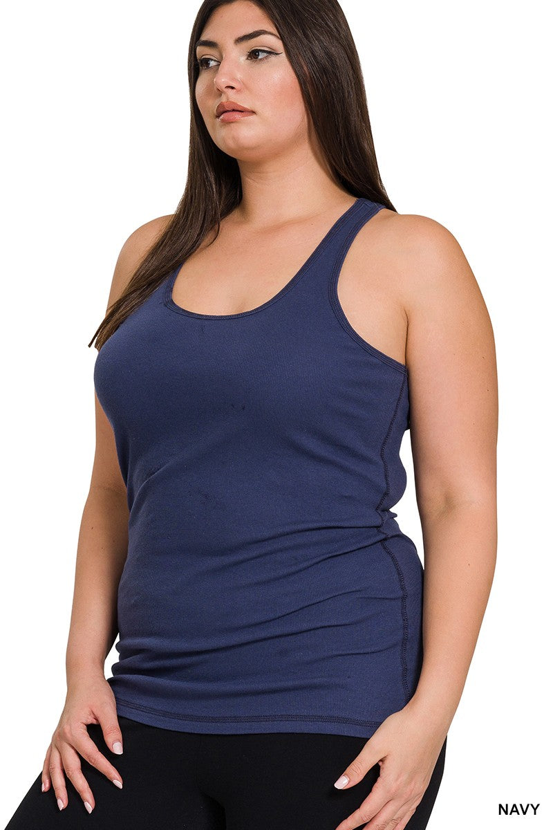 1x-3x Navy Tank top